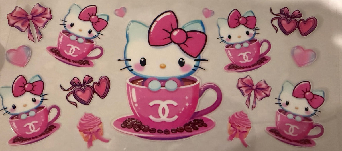 Pink Kitty Coffee Wrap