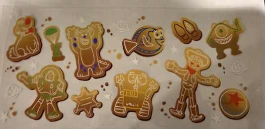 Gingerbread Toy Characters Wrap