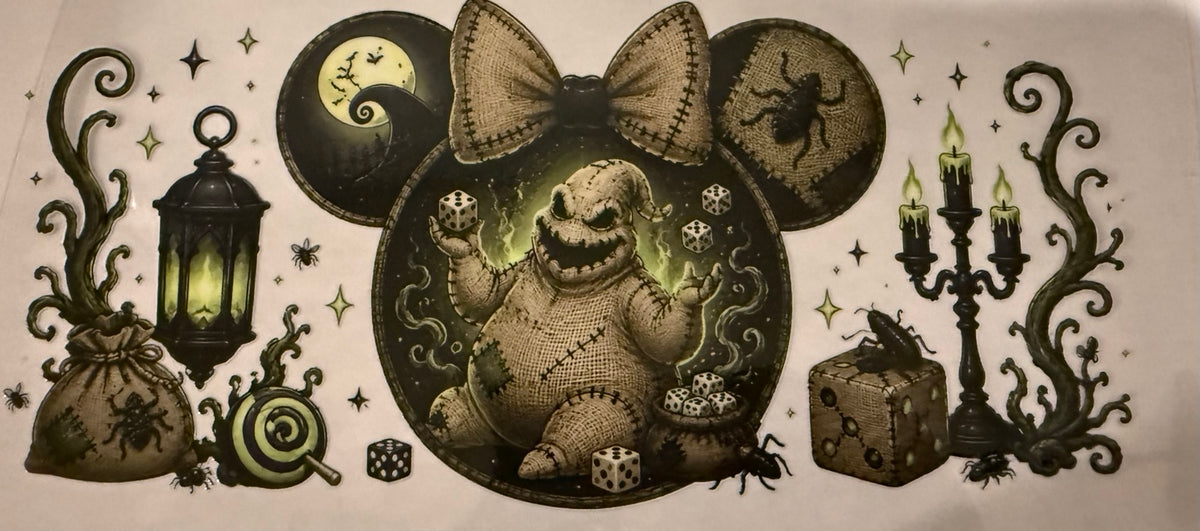 Vintage Oogie Boogie Bow Halloween Wrap