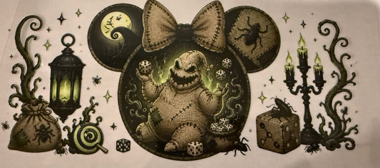 Vintage Oogie Boogie Bow Halloween Wrap