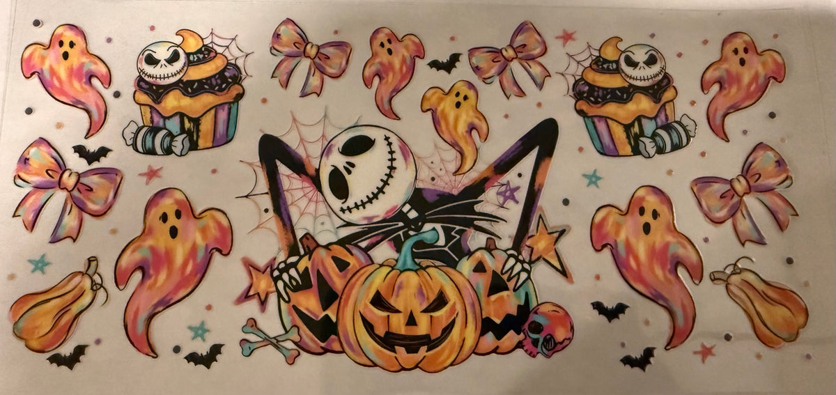 Pastel Jack & Ghosts Halloween Wrap