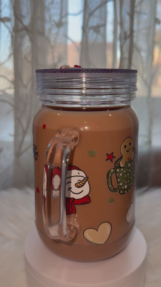 20oz Acrylic Mason Jar (Hot Cocoa Effect)